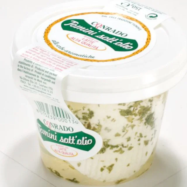 
Casa radicci italian quality production chilled fresh tomini in oil with herbs 150 gr soft and slight acid tomini cheese 