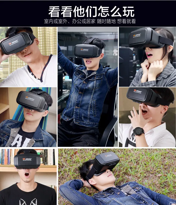 
2021 Digital Exports Factory Price Black OEM Box 3D VR Glass For Smart Phone Support 3D Movie/Games/Video For iPhone 12 
