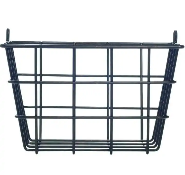 Home Kitchen Storage 2 tiers Powder Coated Metal Wire Vegetable Fruit Basket for Household Use