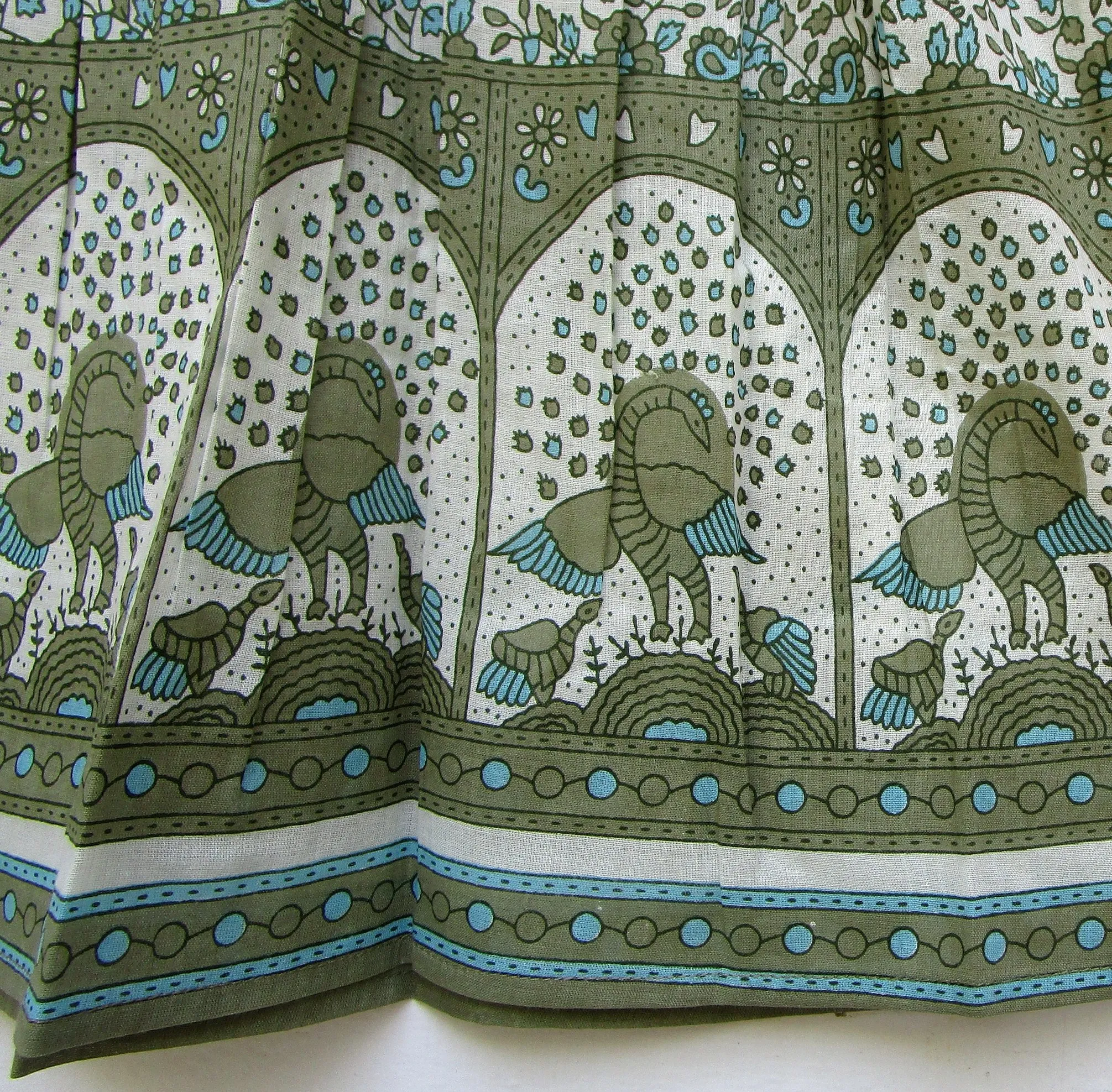  Длинное Хлопковое платье макси для девочек с зеленым цветочным принтом и кисточкой