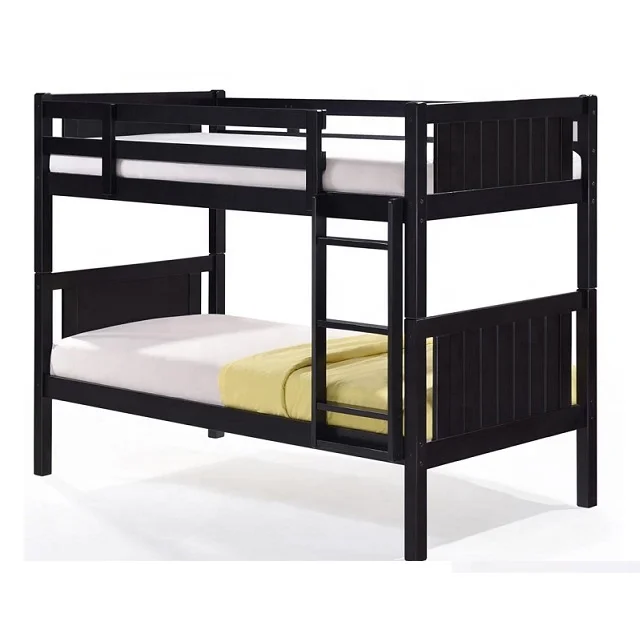 Solid wooden bunk bed double decker single bed furniture Malaysia wooden bed