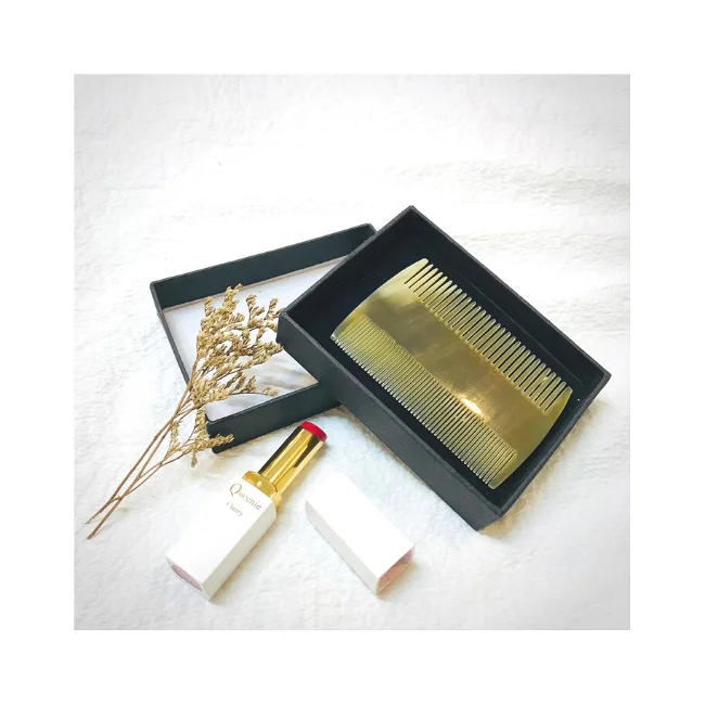 HORN COMB 100% MADE OF VIETNAM  BUFFALO HORN - Luxury handmade Small and short Buffalo Horn Massage, Carving Beauty Comb