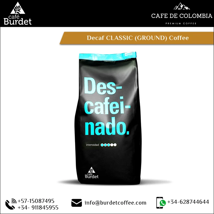 
Rich Strong Taste Pure Decaffeinated Robusta Classic Ground Coffee 