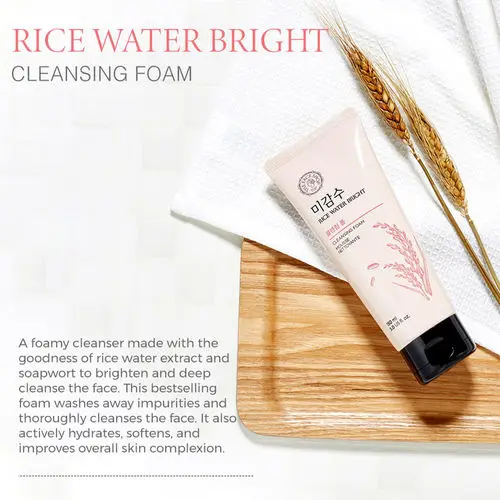 Face wash cleanserTHE FACE SHOP Rice Water Bright Cleansing Foam Skin care Korean cosmetic