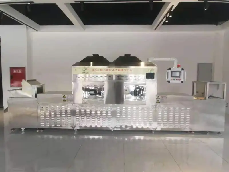 PLC controlled maca root  microwave drying machine for commercial  food dehydration and sterilization