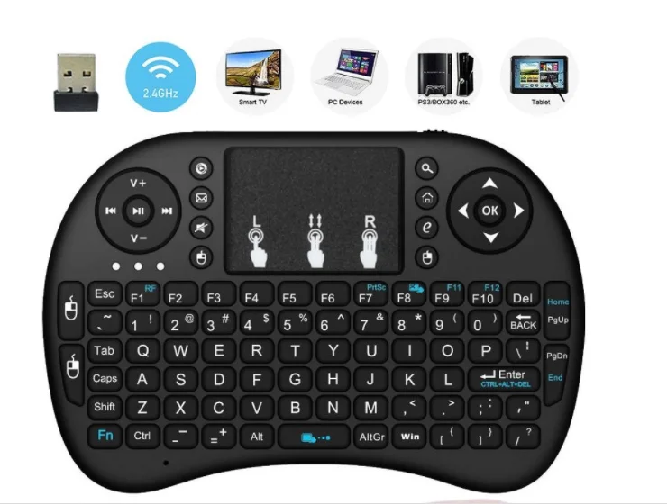 Air Mouse I8 Mini Беспроводная клавиатура 2 4G с сенсорной