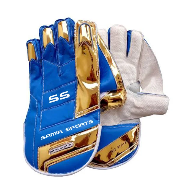 Custom design  Cricket wicket Keeping gloves comfortable Pro quality cricket wicket gloves / Customize logo, size and color
