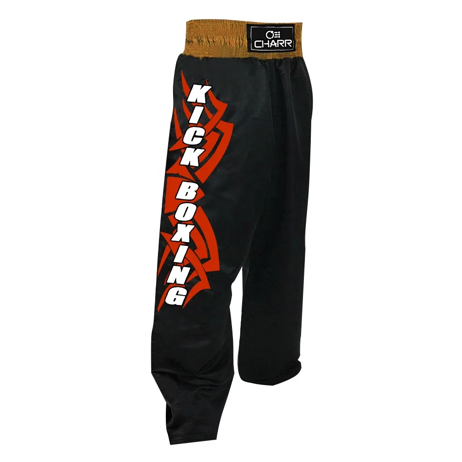 Professional satin muay thai kick boxing trousers Adult Classic Satin Full Contact kick boxing pants