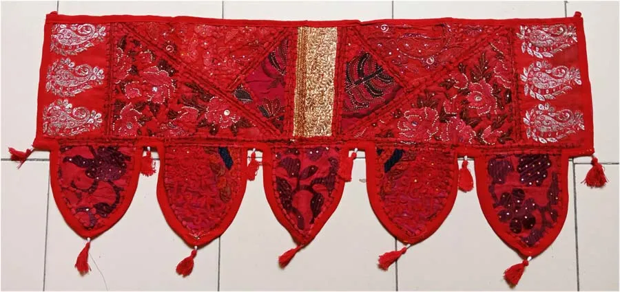 Multicolor thread and mirror Rajasthani Torans Door Hangings For Home Decor