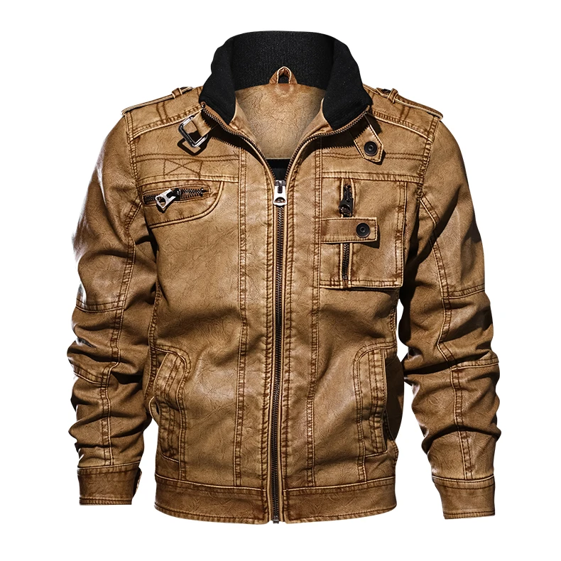 leather jacket men made of goat leather best quality and high quality look
