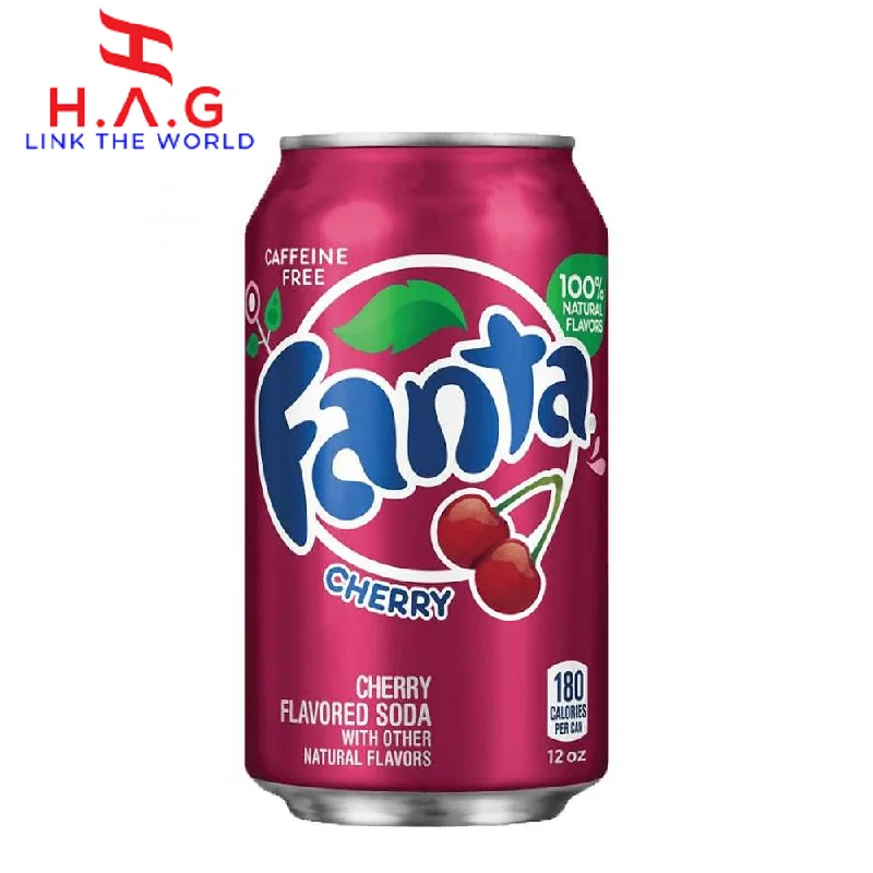 Hot Product Soft Drink Fruity Fanta fat can 12oz x 12 cans/tray cherry flavor