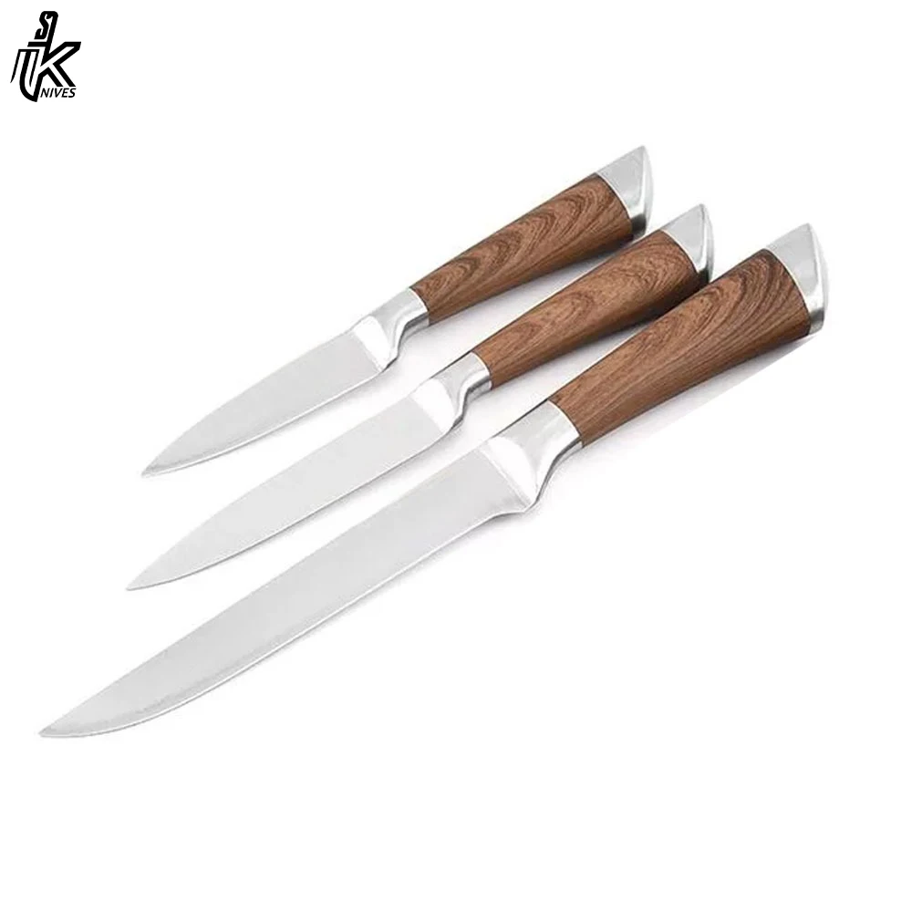 High Quality wood Handle 16 piece Stainless Steel Kitchen Knife Set with Wooden Block Chef Knife