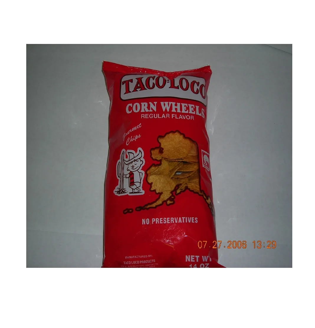 Branded Taco Loco Round Corn Chip Wheels Model Number 7820311131