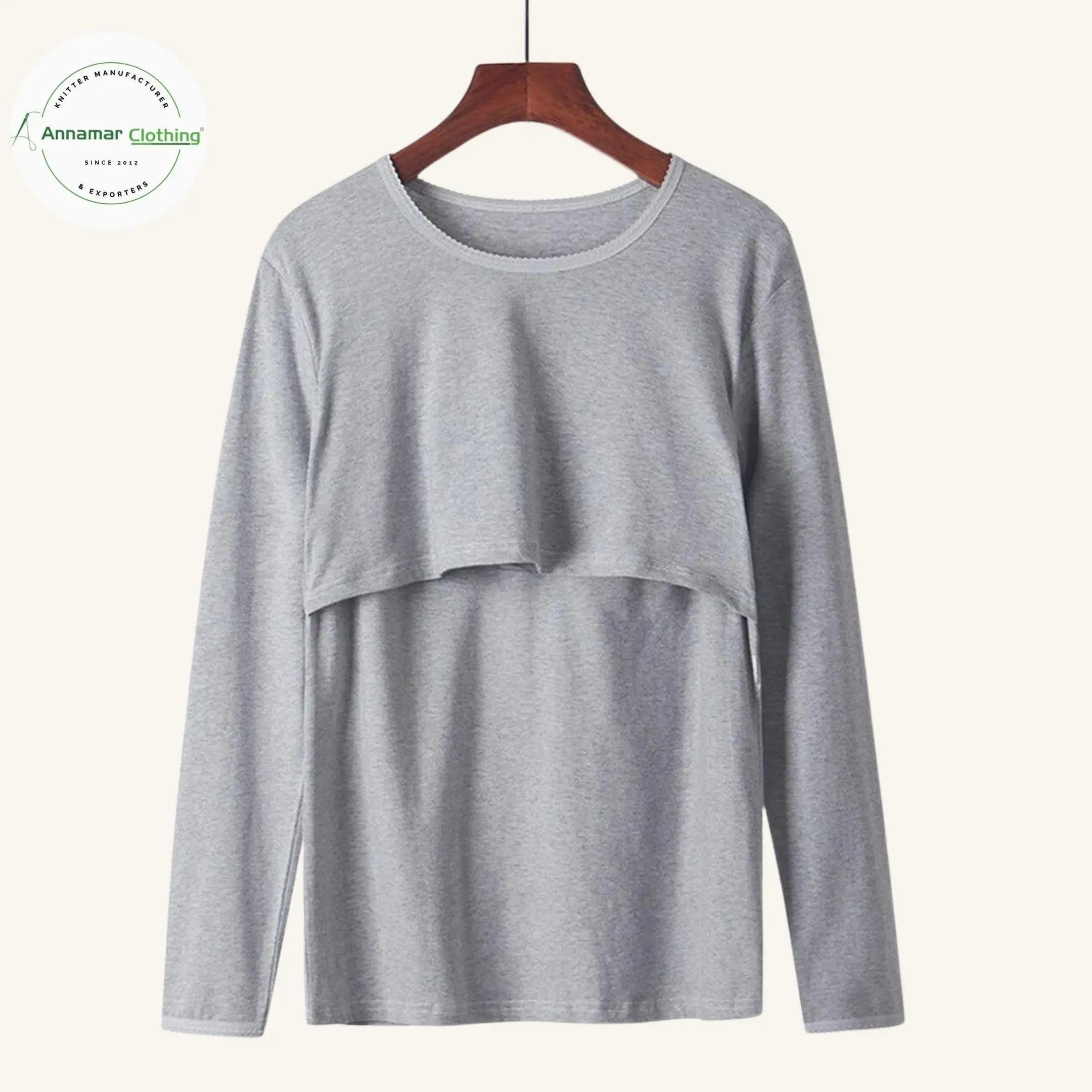 Maternity mother breast feeding T-shirt cotton spandex manufacturers from India baby breast feeding t-shirt for mothers