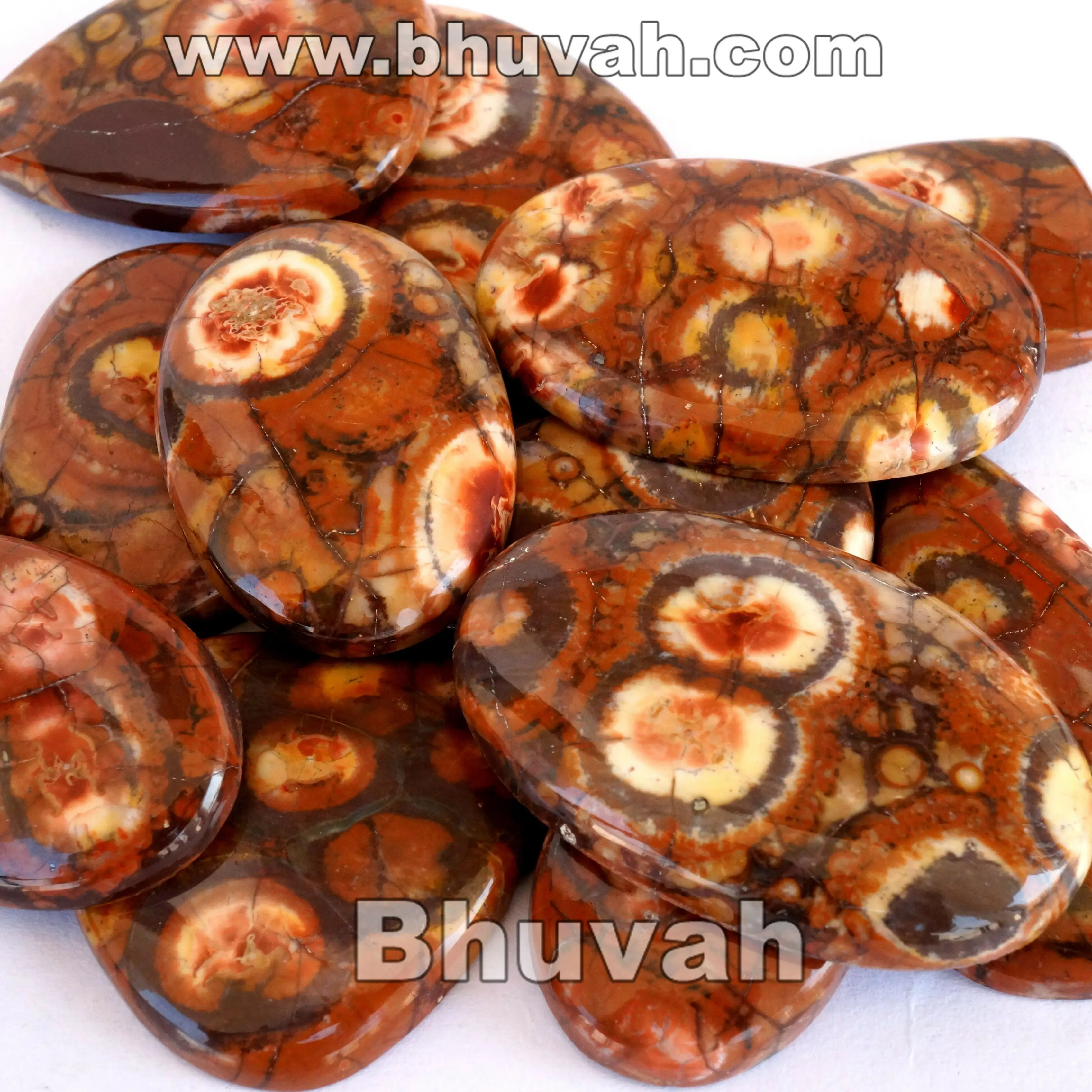 Bird Eye Jasper Gemstone Cabochon Stone Beautiful Pieces