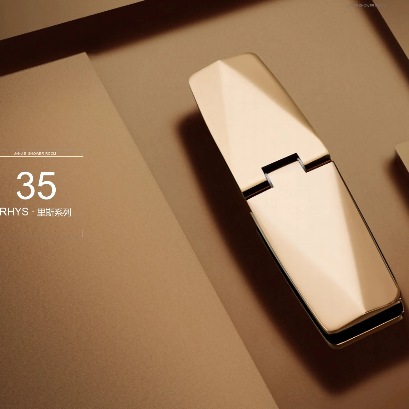 Deluxe Rose Gold Vertical Shower Enclosure Framed Shower Door hinged shower door