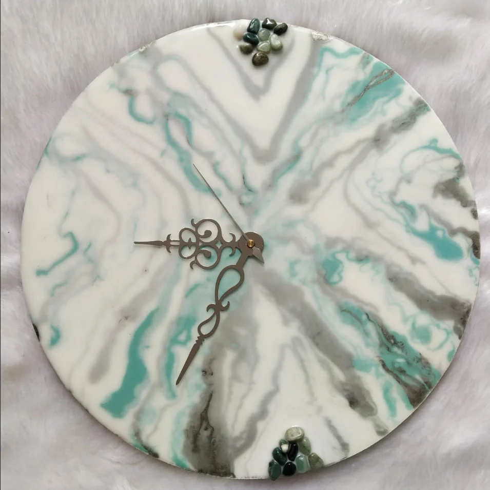 HOT SELLING WALL CLOCK BEACH POUR 3 RESIN CLOCK FOR SALE