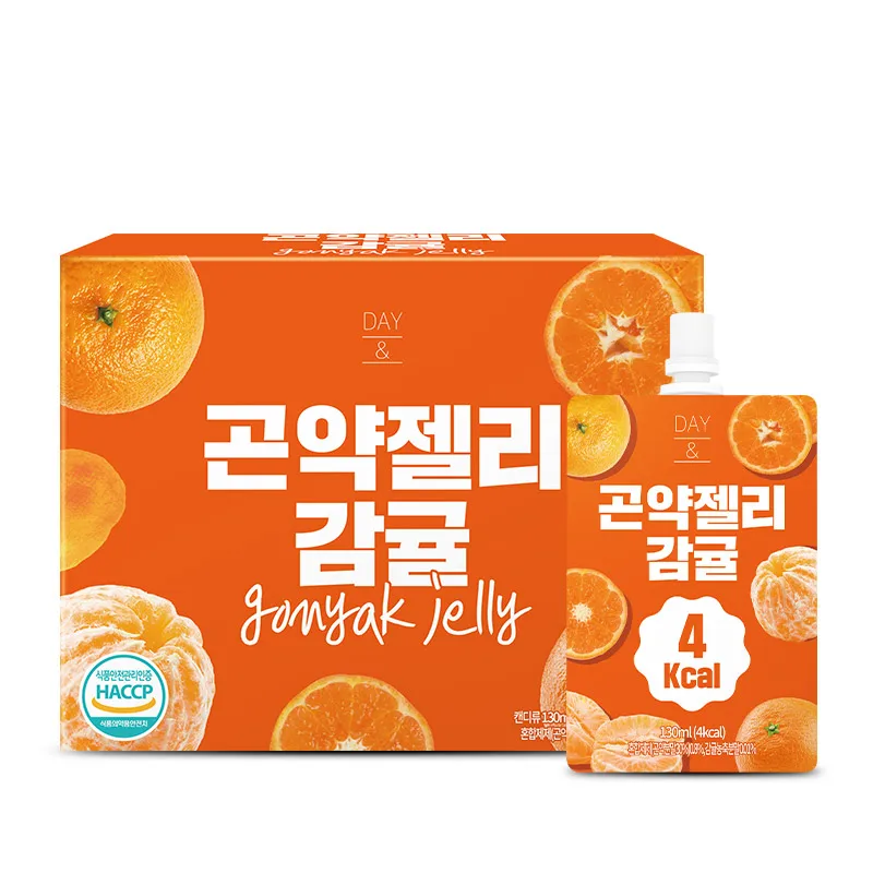 Премиум корейский Конжак желе с насыщенным коллагеном Витамин С + низкокалорийное питание день и мандарин