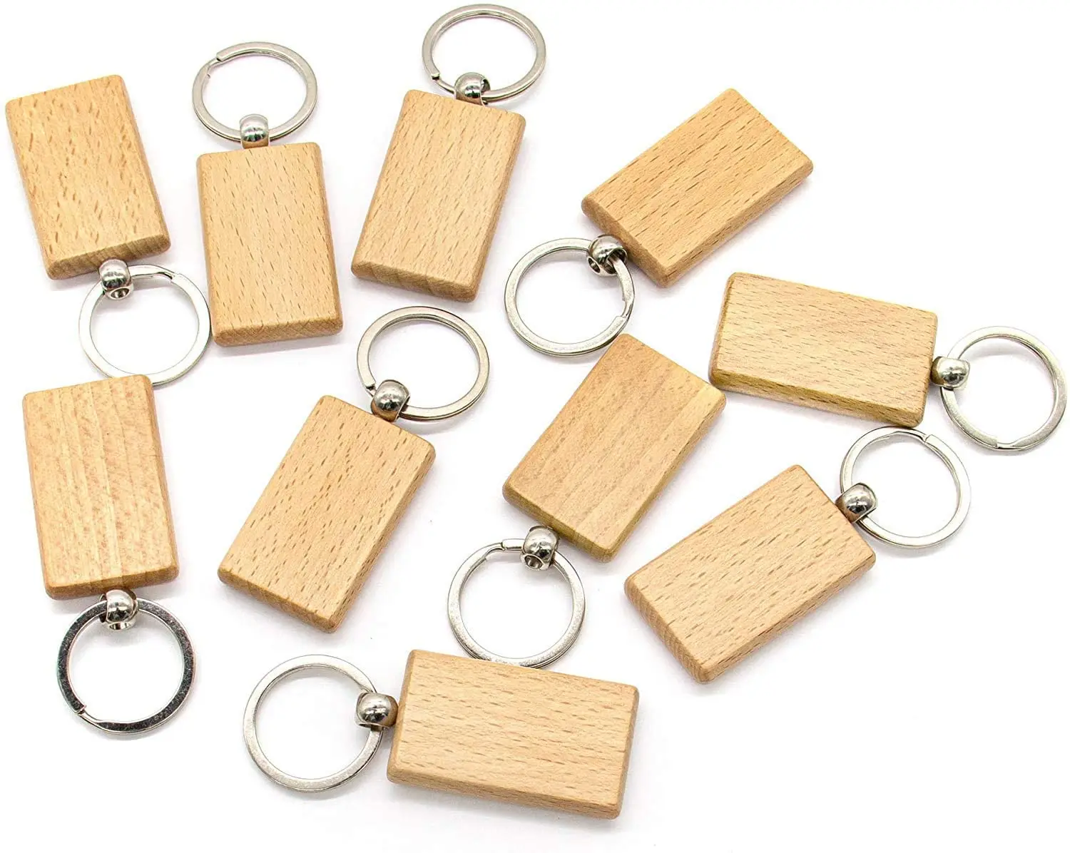 Engraved wood keychain Favorable price wholesale wooden key ring with name