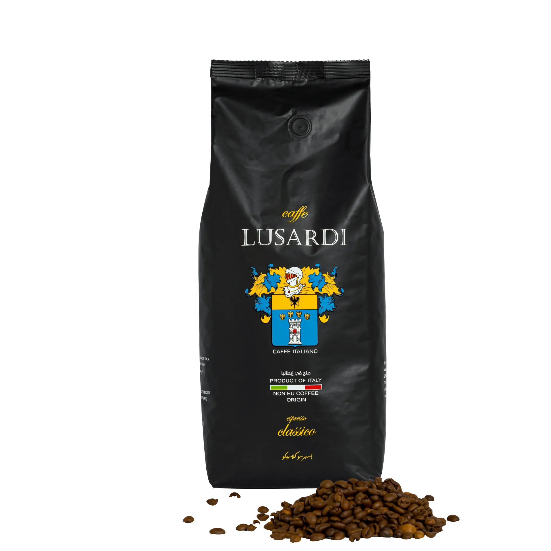  Классический кофейный бобов Caffe Lusardi эспрессо 3 20% Arabica 80% Robusta итальянские жареные кофейные зерна с кофеином 10