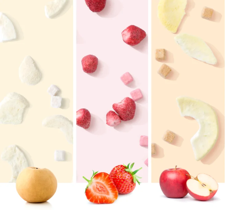 Lactobacillus Cube Yogurt Chip Apple. Strawberry, Pear Dried Yogurt kids snack made in Korea