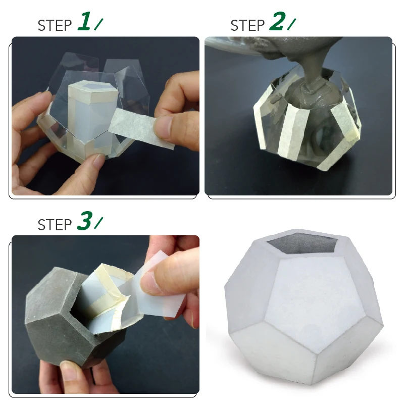 Adult craft kit making concrte cactus succulent planter