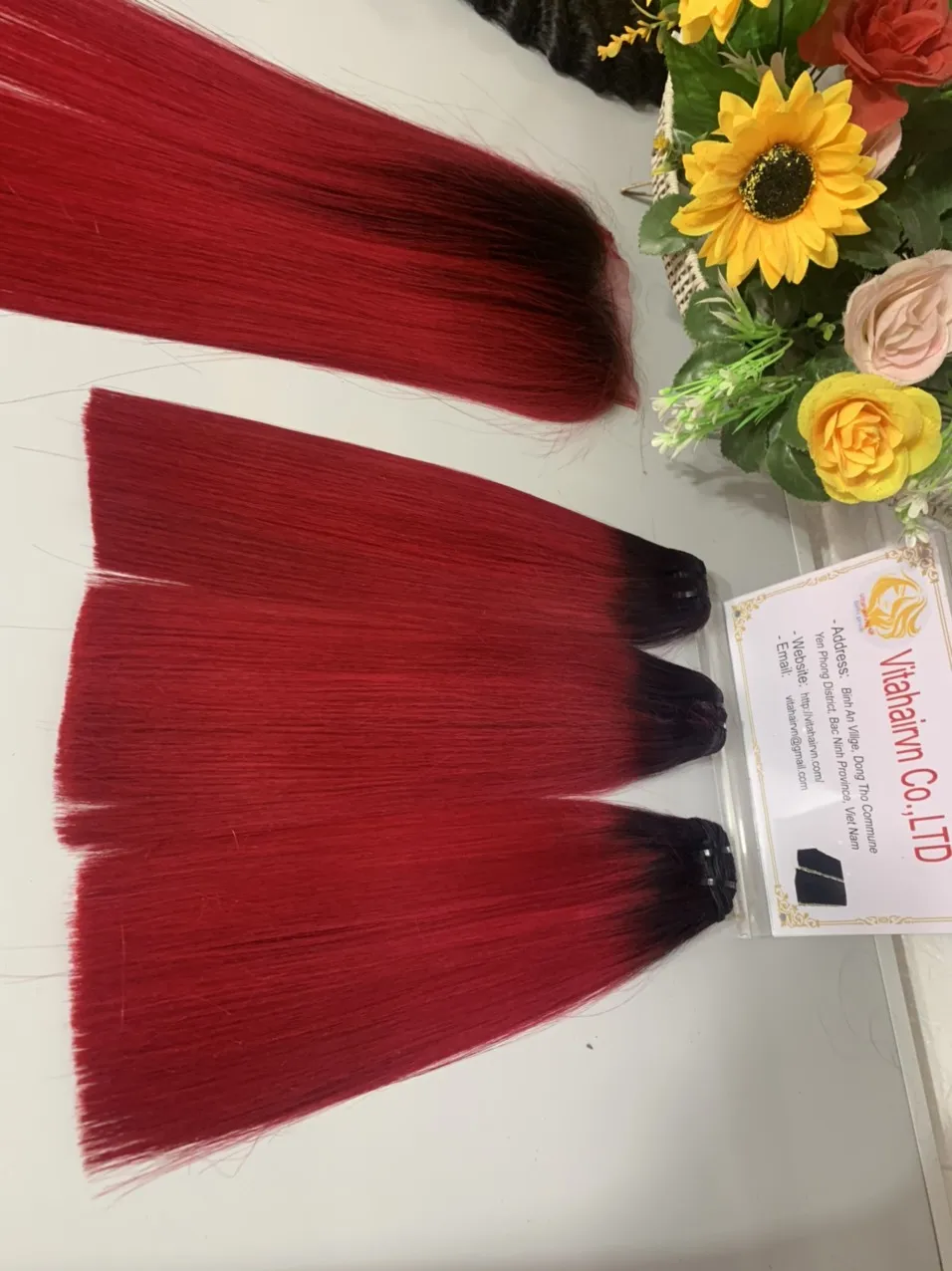 Недорогие высококачественные цветные накладные волосы из Вьетнама