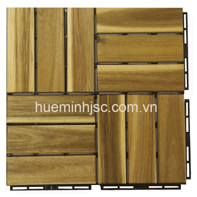 Euro standard Acacia wooden decking tiles with plastic base 300x300mm competitive price wood deck tiles cheap
