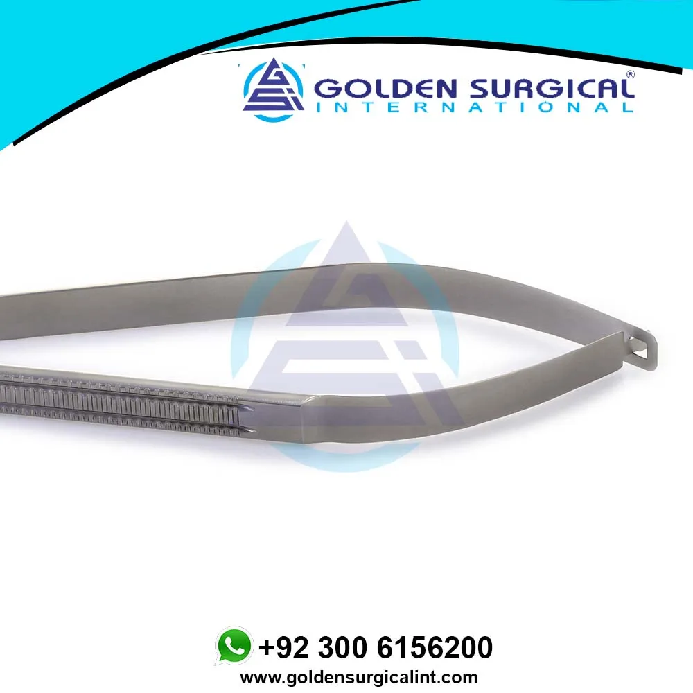 V-Neck Micro Fine Blades Potts Scissors Angled , Flat Handle, Stainless Steel | medical Surgical Scissors High Quality