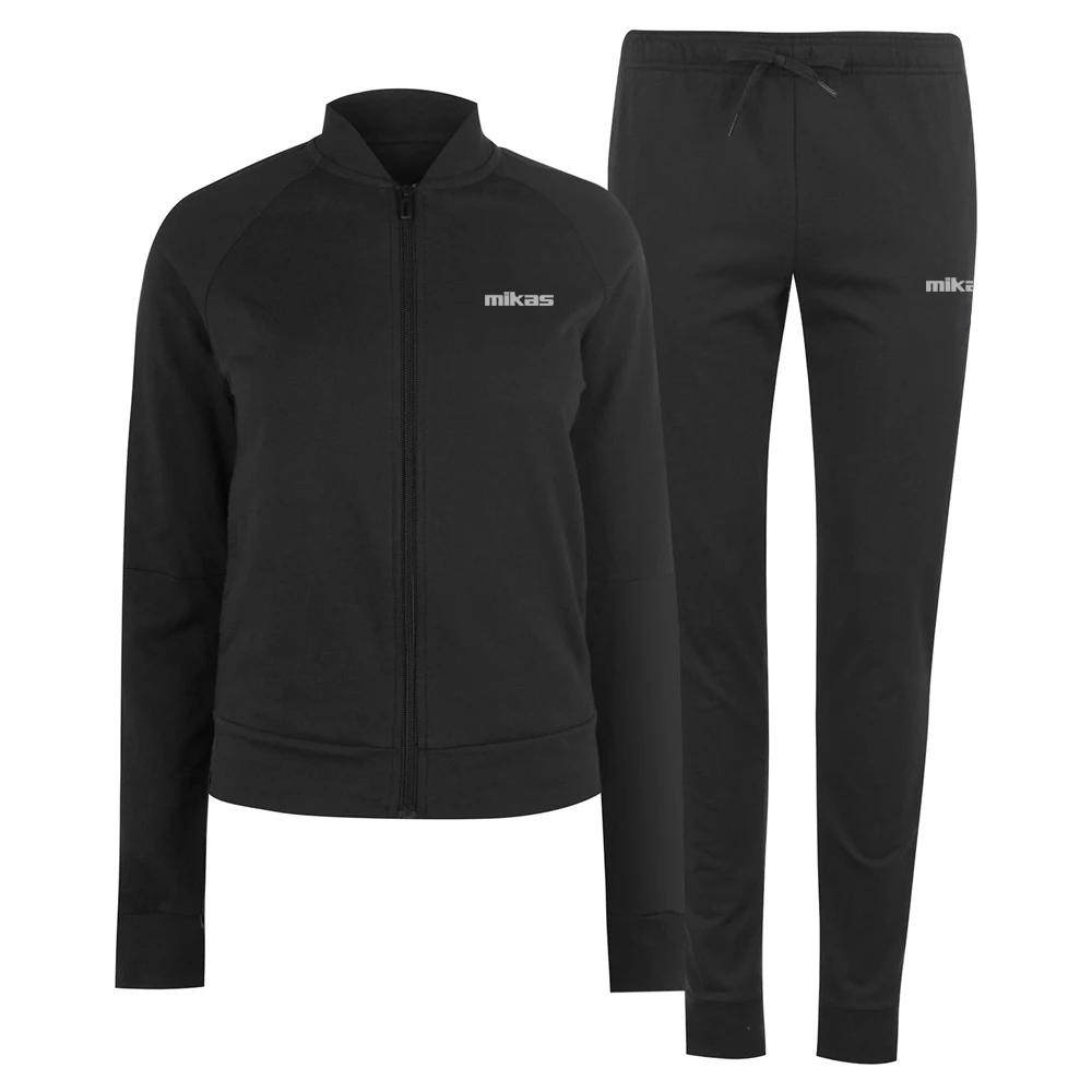 Ladies tracksuit 100% polyester side stripes hoodies top and jogger sports track suit womens