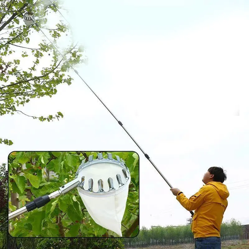 Заводская поставка инструмент для гравировки садовая корзина кокосовый металлический столб сбора фруктов