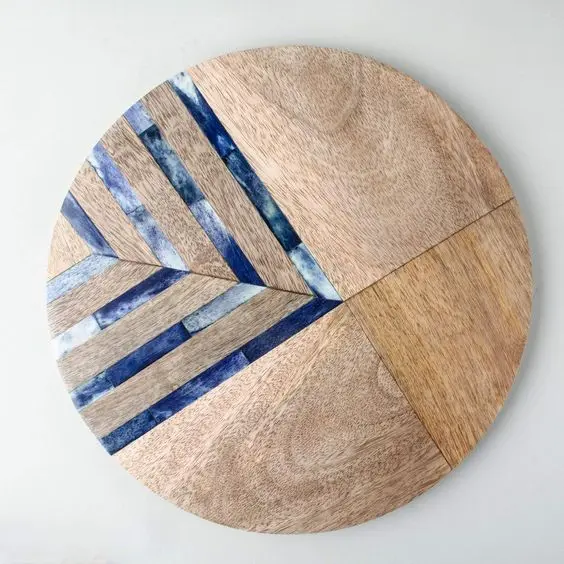 HIGH QUALITY Customized Bone Inlay and Wood Charger Plate for wholesale  By Art Assembly