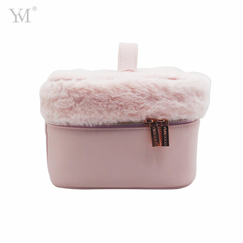 Designer handbag set hot sale custom logo  travel Large-capacity pink portable cosmetic bag