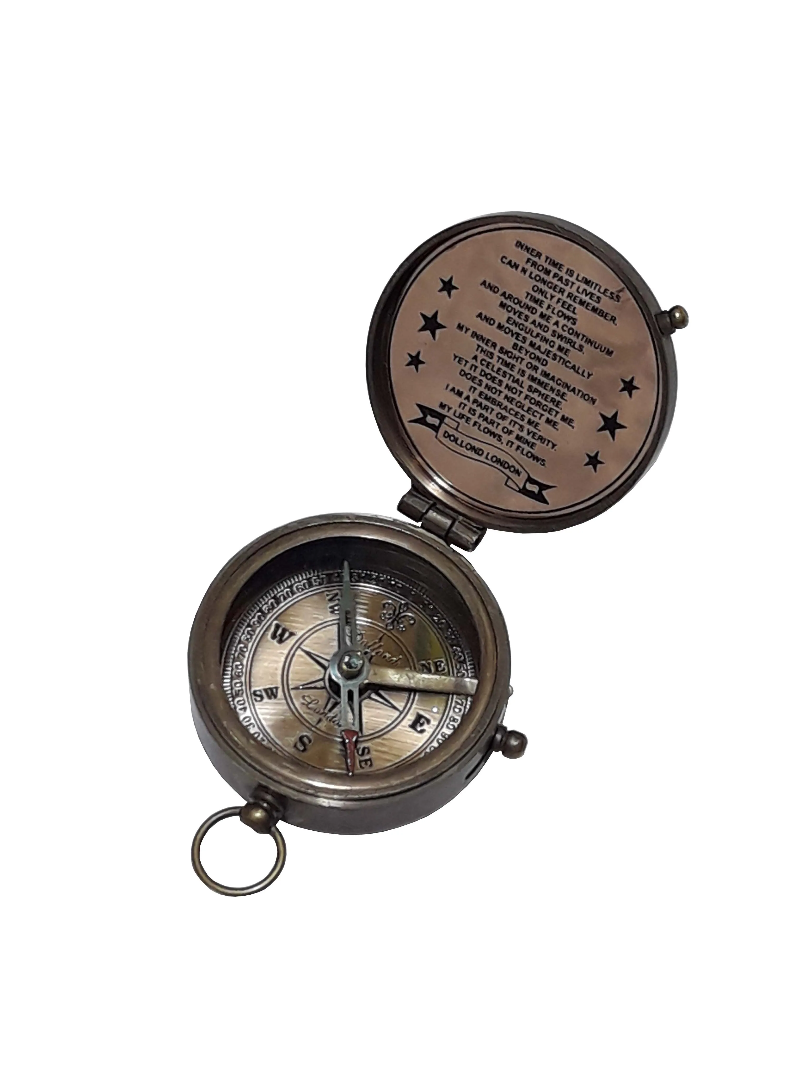 Dollond London Nautical Brass Battle Finder Mark Marine Compass With Cap Nautical Vintage Solid Style Brass Jeep Compass