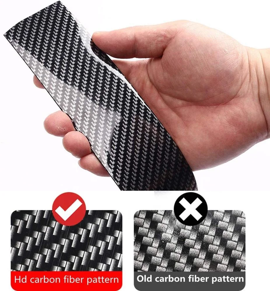 Door Entry Guards Scratch Cover Protector Paint Threshold Guard, Carbon Fiber Rubber Car Bumper Door Guard