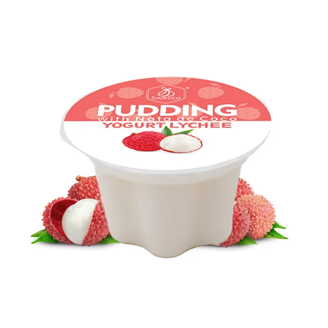 Освежающие десертные чашки с йогуртом и личи, лучше всего использовать в жаркие солнечные дни, холодный холодильник для еды