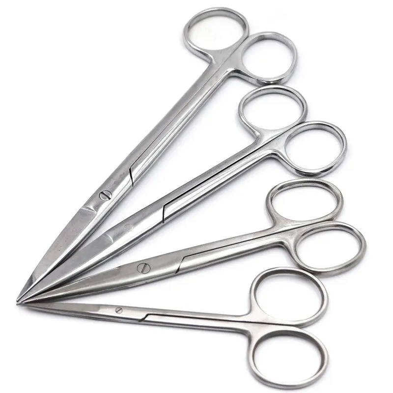 Инструменты для хирургии полости рта стоматологические хирургические ножницы хирургической одежды прямой/локтевой наконечник с блокировкой операционные из нержавеющей стали CE