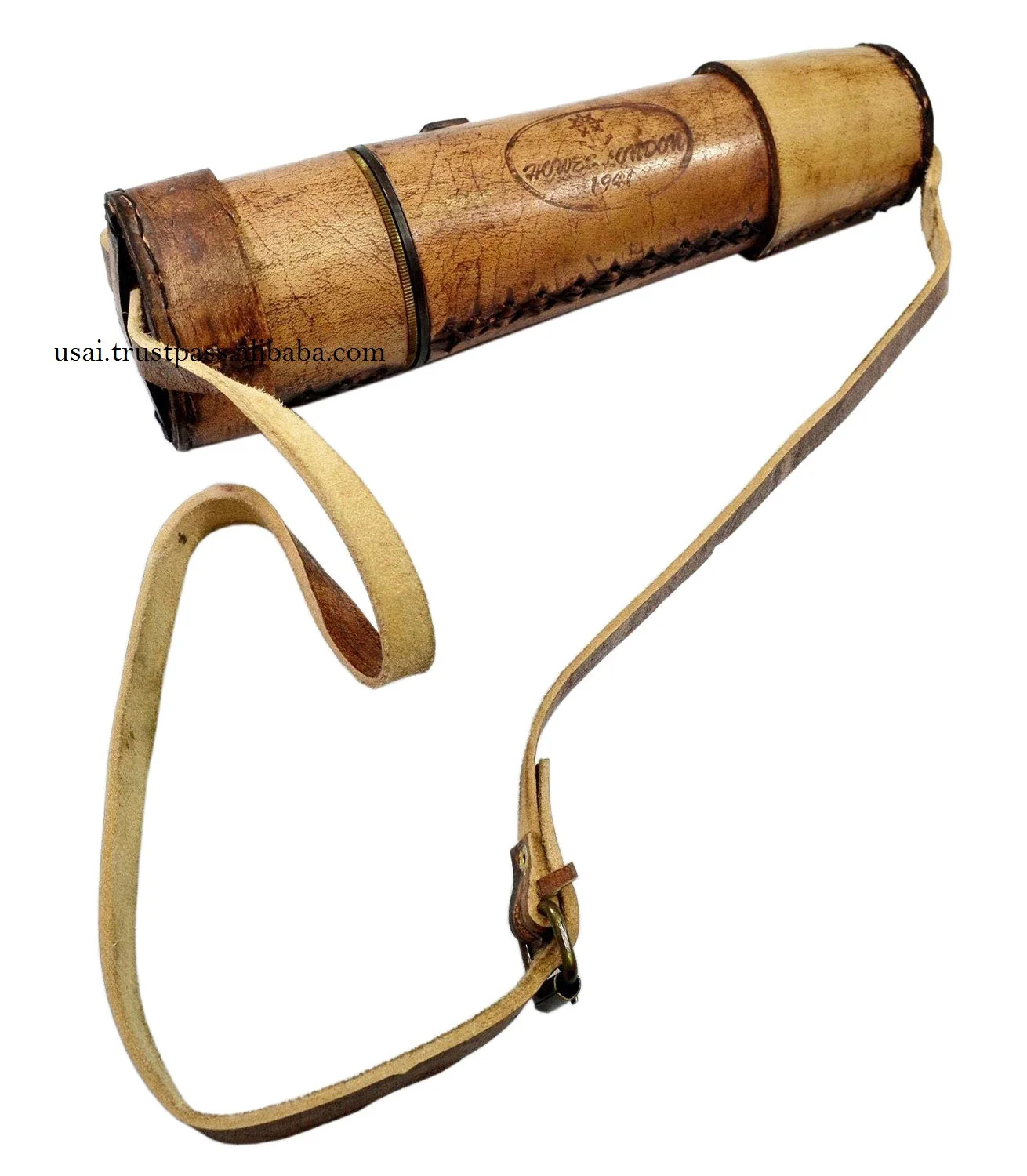 MANUFACTURER OF ANTIQUE BRASS TELESCOPE WITH BEAUTIFUL LEATHER CASE ,18 INCH TELESCOPE FOR DISTANCE VIEW OR SKY WATCHER