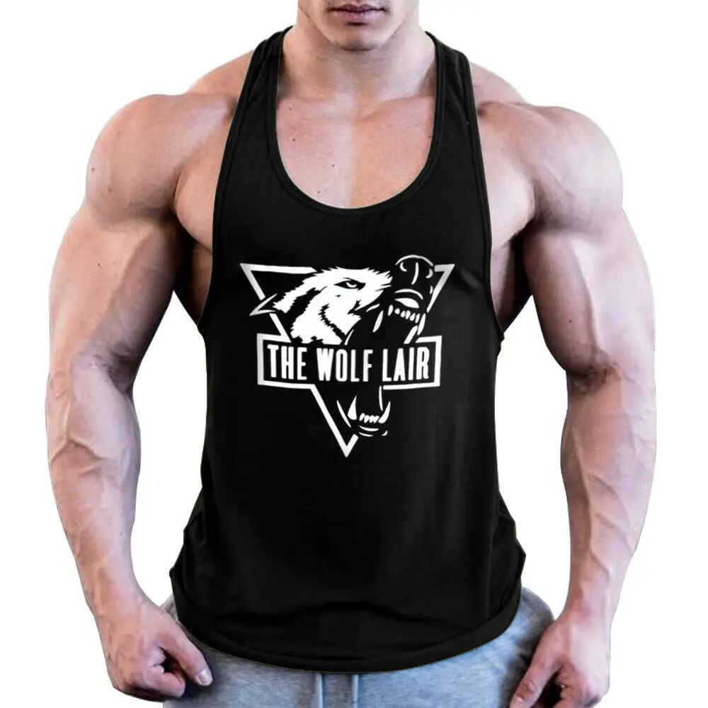 Mens Gym stringer vest high quality tank tops for gym sports bodybuilding with custom printing on cheap prices form manufacturer