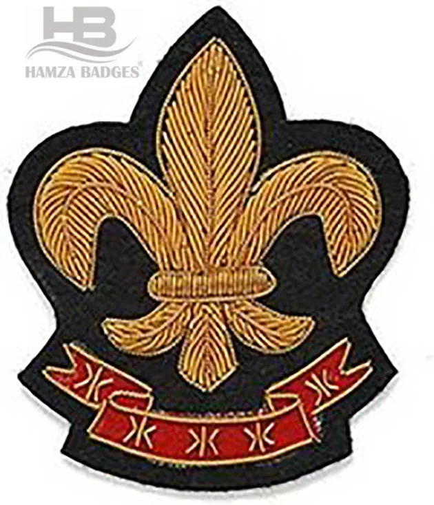 Wholesale Custom Made Bullion Wire Handmade Patches Badges For Army Military British German US