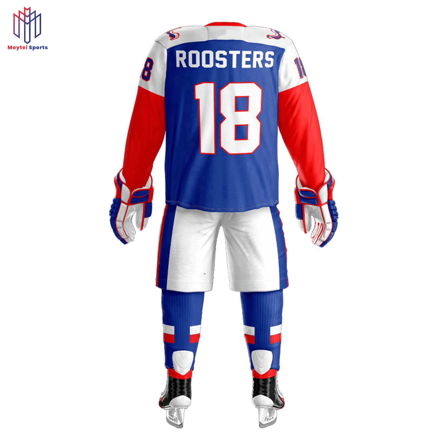 Sublimation embroidery custom team ice hockey jerseys with name and numbers