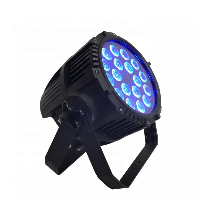 Outdoor event lighting 18x18w 6 in1 par 64 rgbwa uv ip 65 led par light