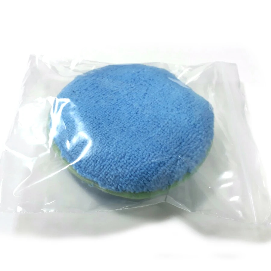 KOREAN MICROFIBER CAR WAXING APPLICATOR PAD 13DIA Hard Overlock Sewing High Density cost-effective
