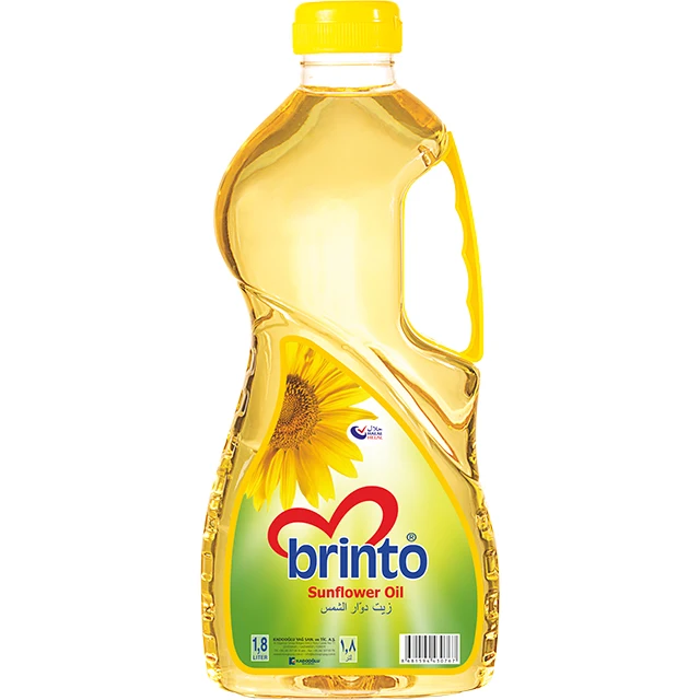 
 Чистое подсолнечное масло Brinto Л x 6, рафинированное подсолнечное масло с ручкой сбоку  