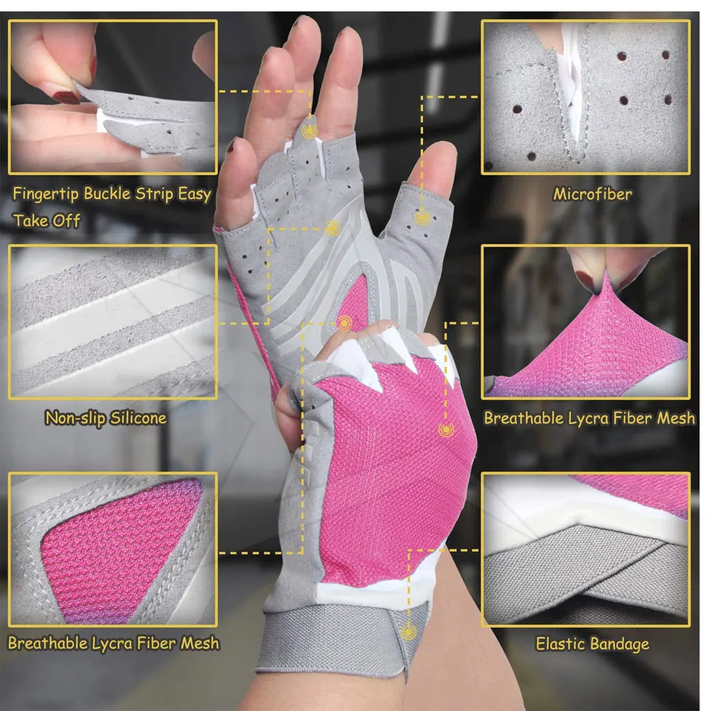 New Fashion Sport Workout Fitness Weight Lifting Gloves Gym Gloves for Men and Women