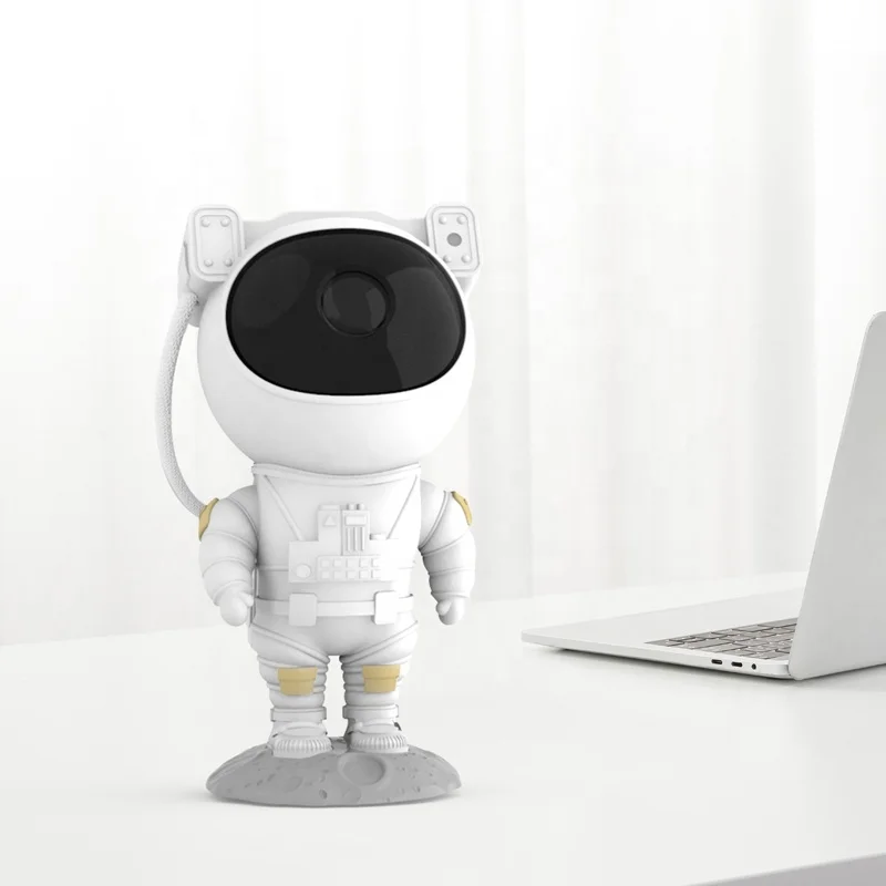 Modern 3-in-1 LED Galaxy Star Light Projector Laser Starry Night Spaceman Sky Projector with White PC Body
