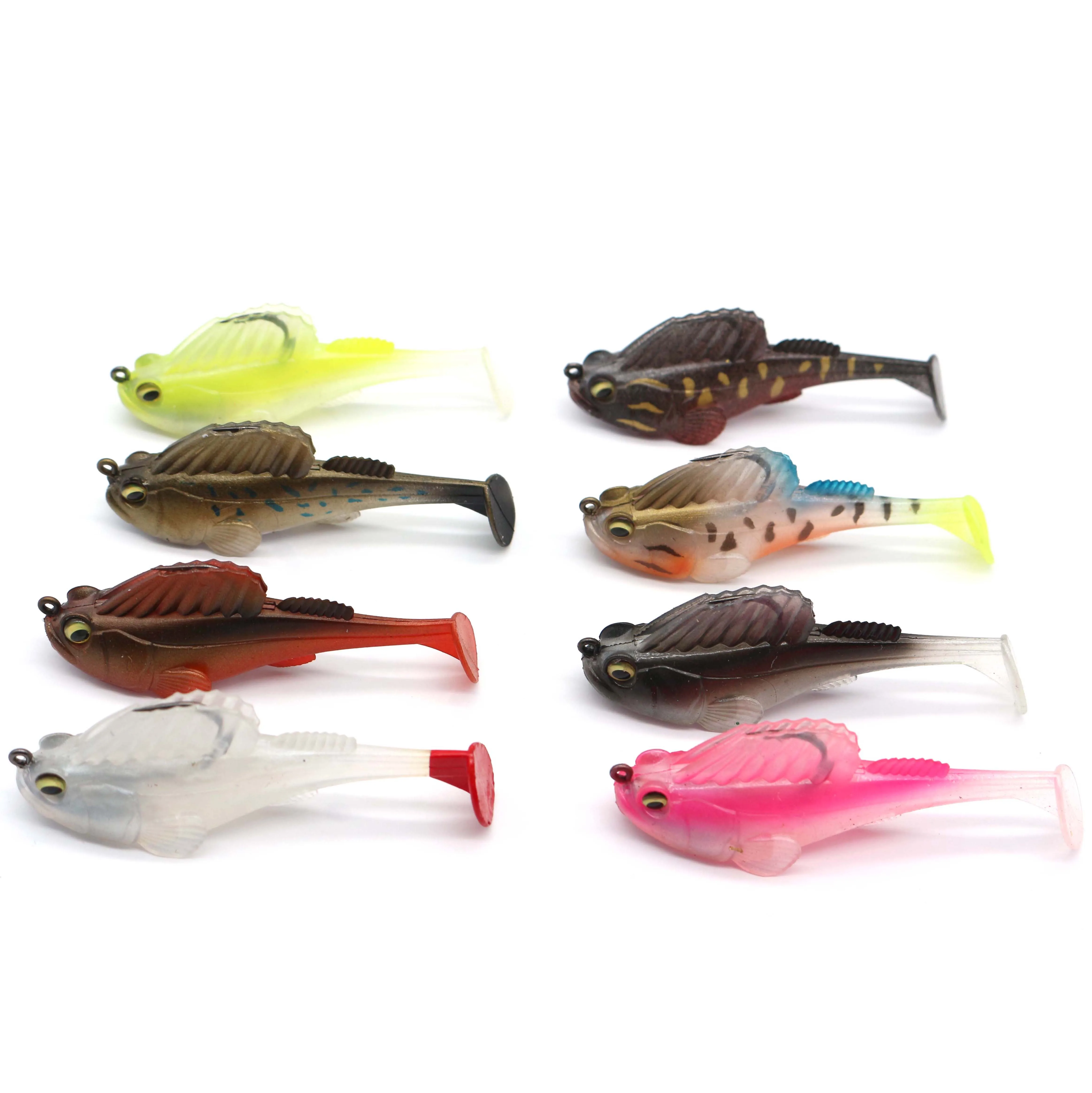 Lead Head Dark Sleeper Swim baits Jigging Japan Paddle Tail Soft Pike Fishing Lure Soft Bait