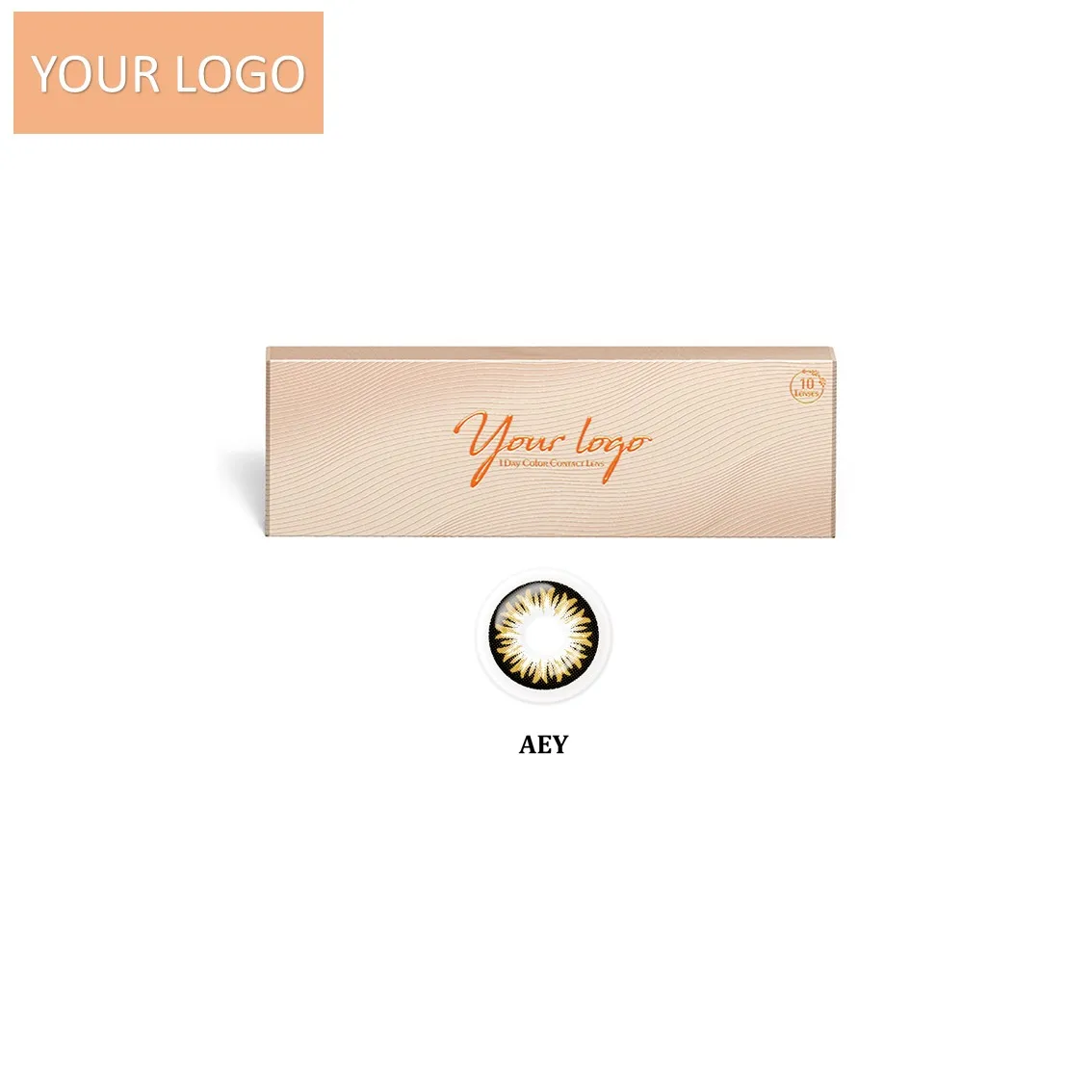 Hot Sale Private Label Comfortable Design Luxury Series Super Thin Gold Black 1-Month Color Contact Lenses