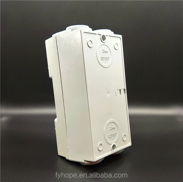 ABS IP65 outdoor waterproof weatherproof electric 20a main isolator custom rotary safety transfer switch uk toggle switch