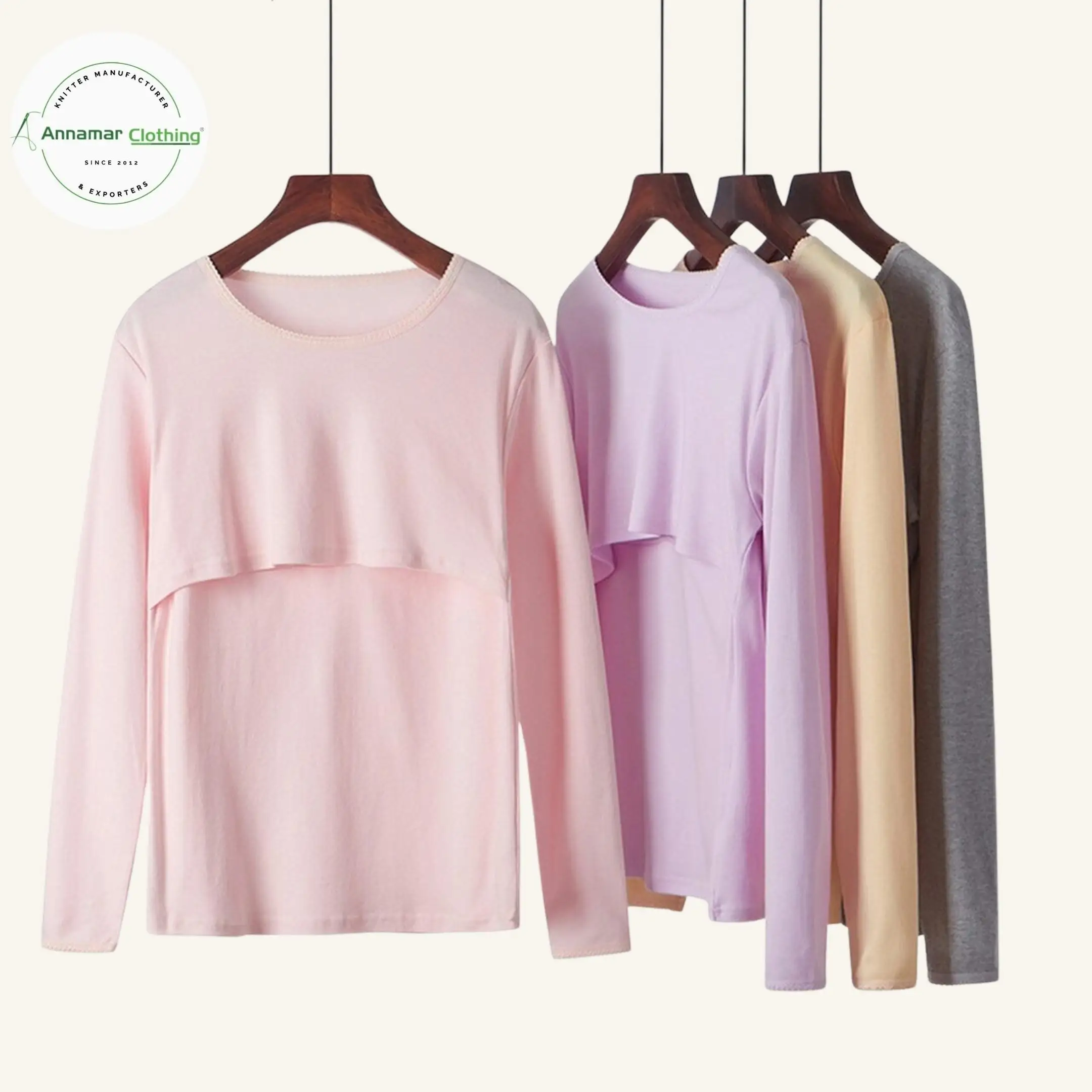 Maternity mother breast feeding T-shirt cotton spandex manufacturers from India baby breast feeding t-shirt for mothers